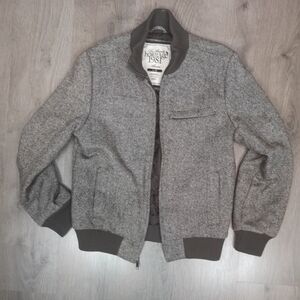 Vintage Tweed Gender-neutral Brown Bomber Jacket